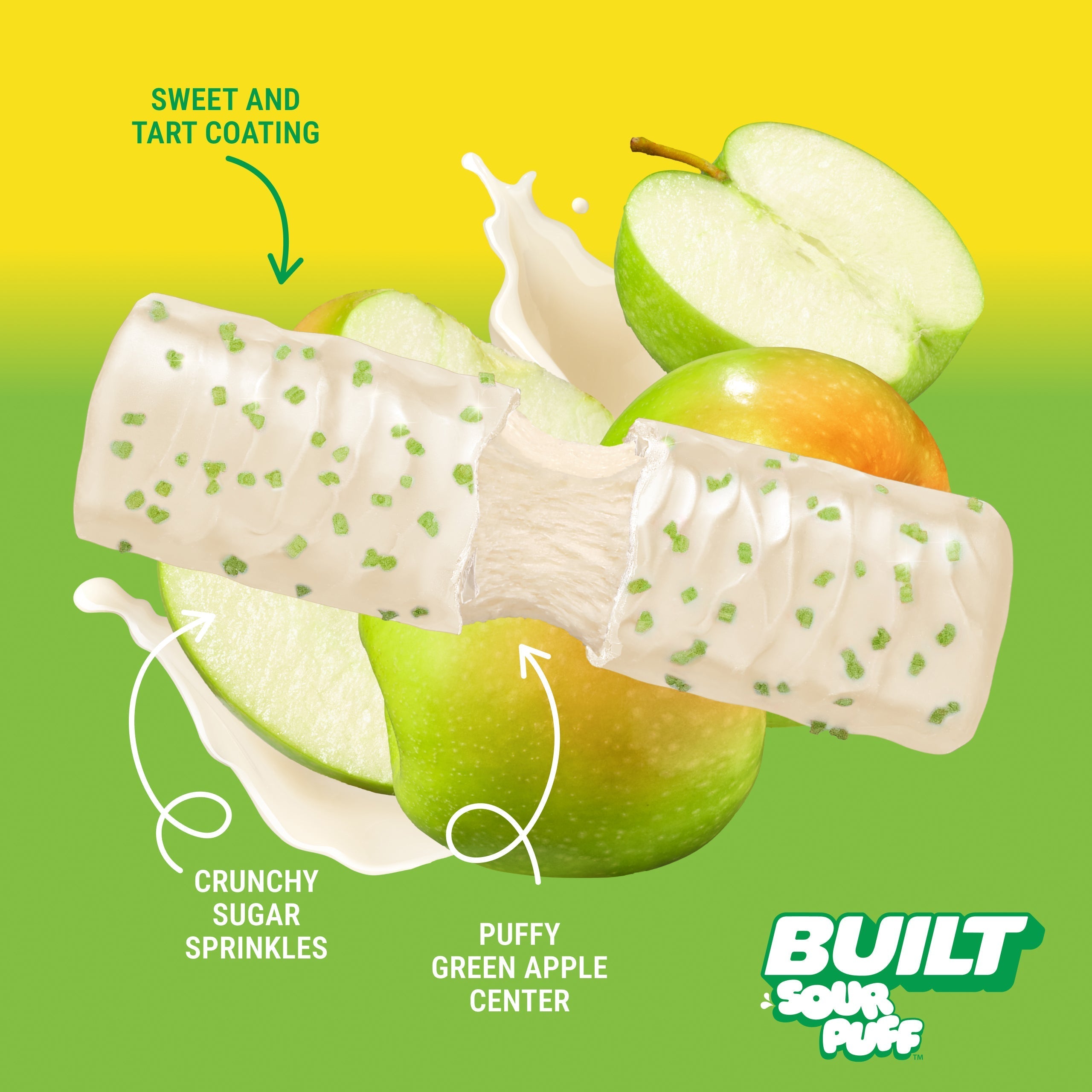 Green Apple Crush Sour Puff 4ct Q6