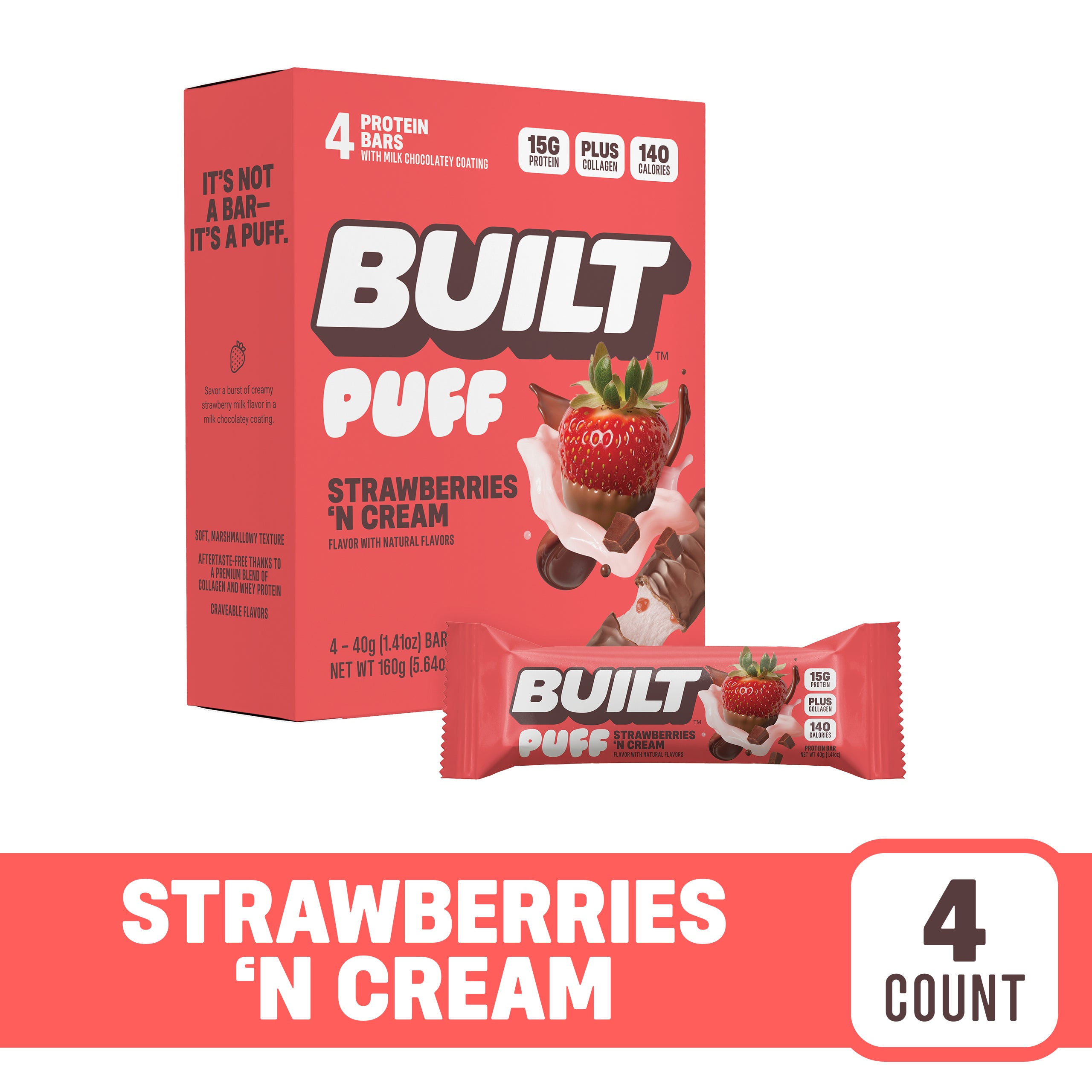 Strawberries 'N Cream Puff 4ct Z4
