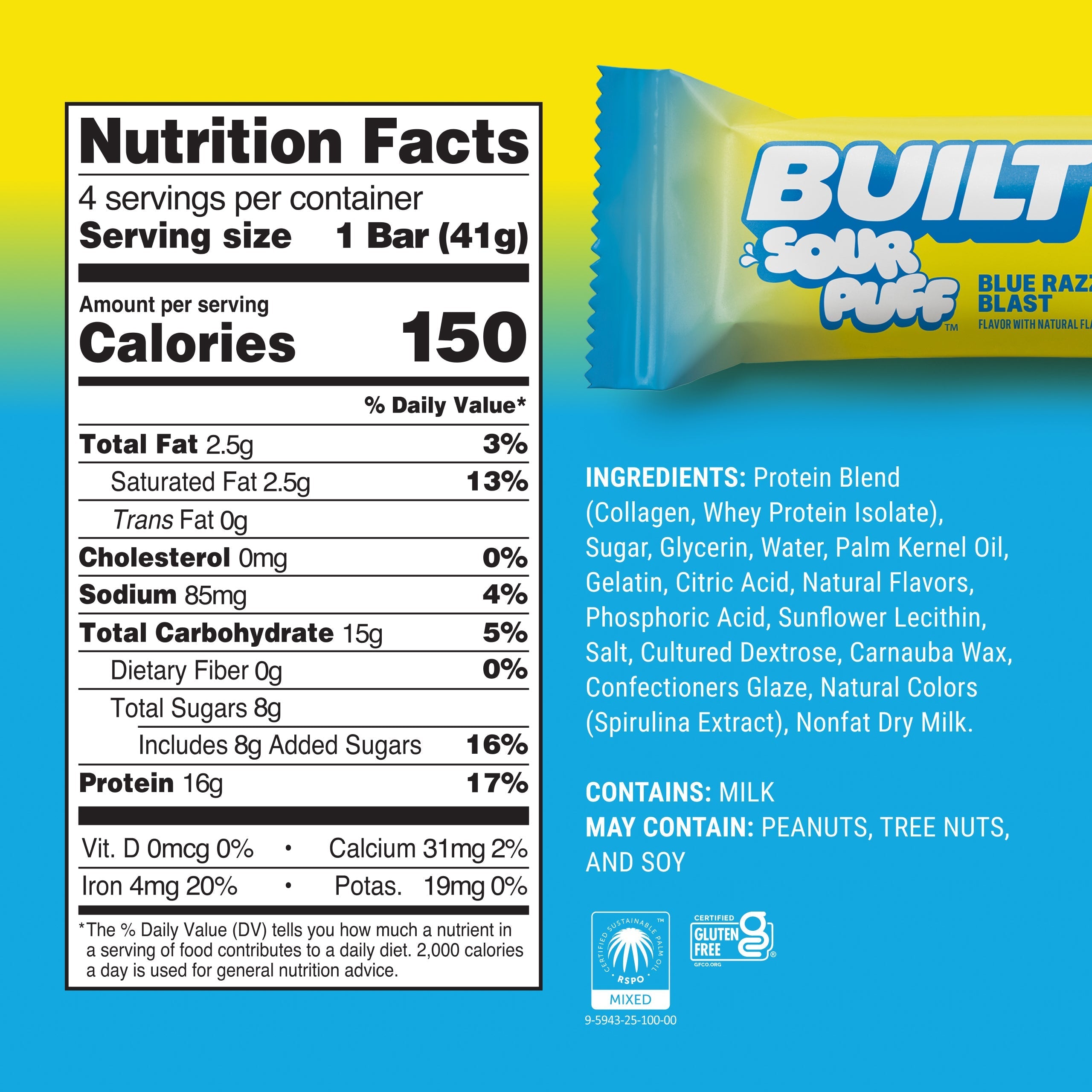 Blue Razz Blast Sour Puff 4ct A2