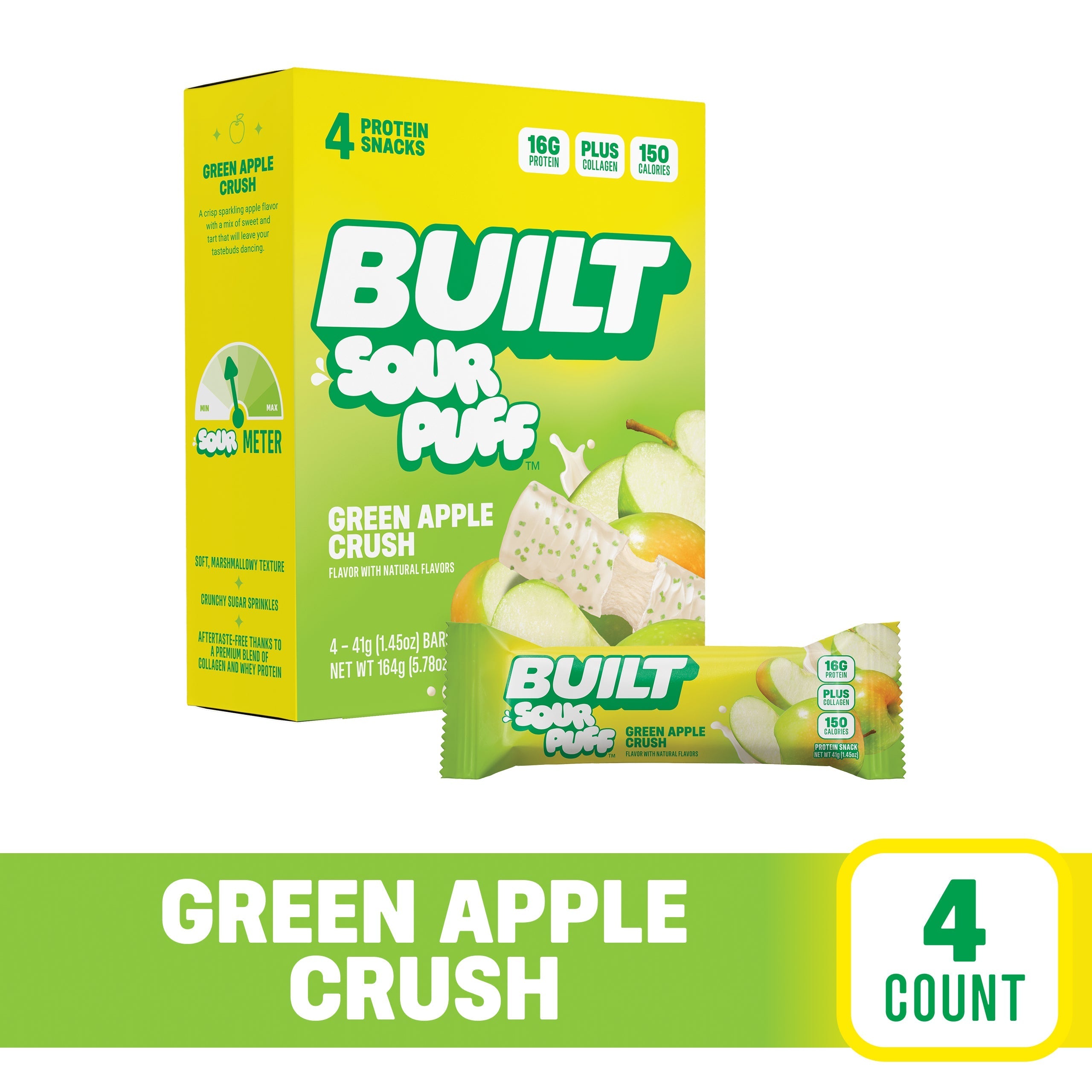 Green Apple Crush Sour Puff 4ct Q6