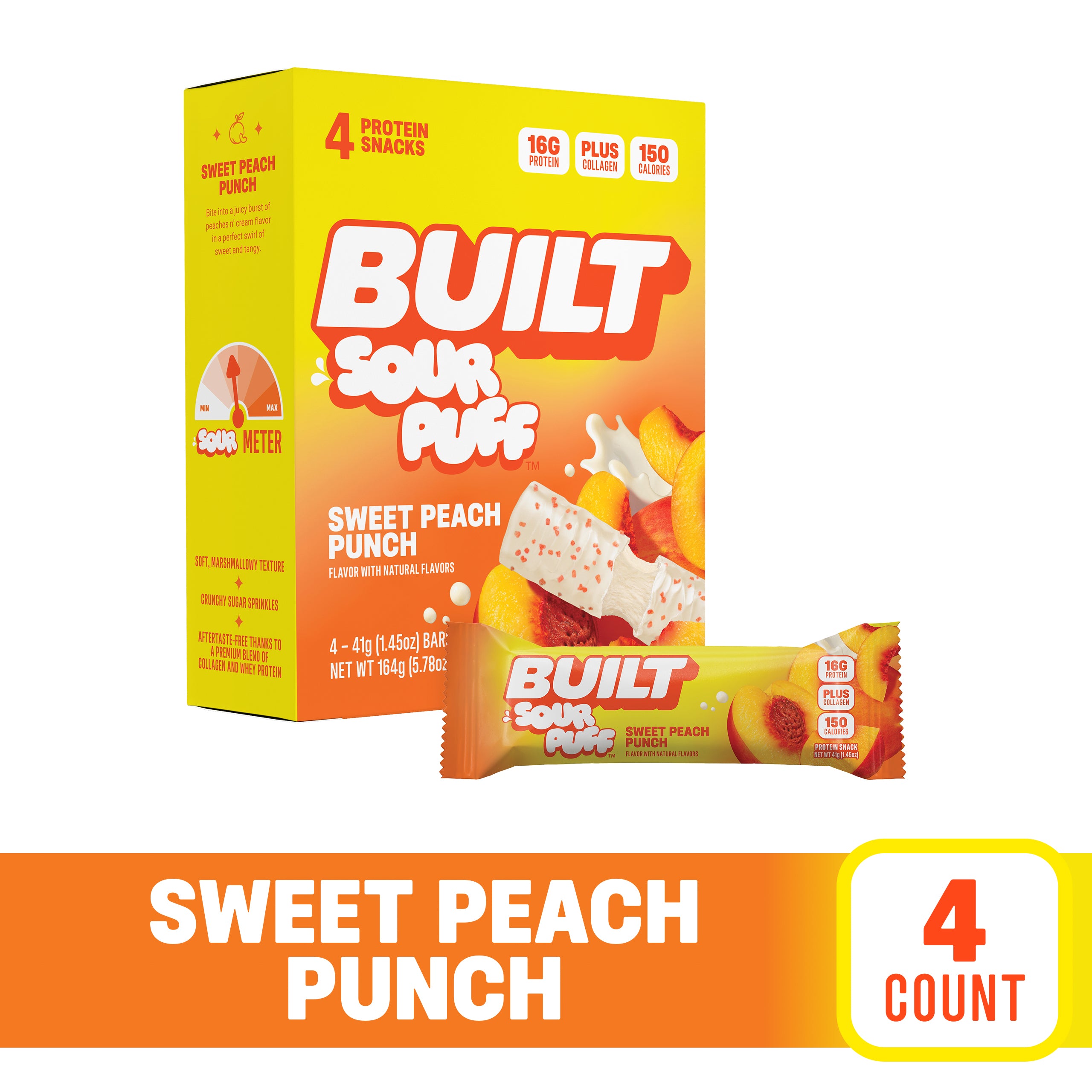 Sweet Peach Punch Sour Puff 4ct J7