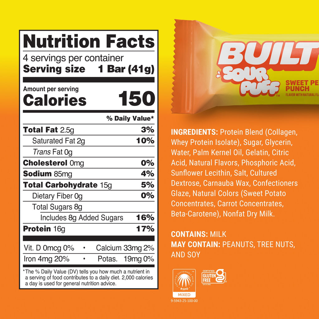 Sweet Peach Punch Sour Puff 4ct J7