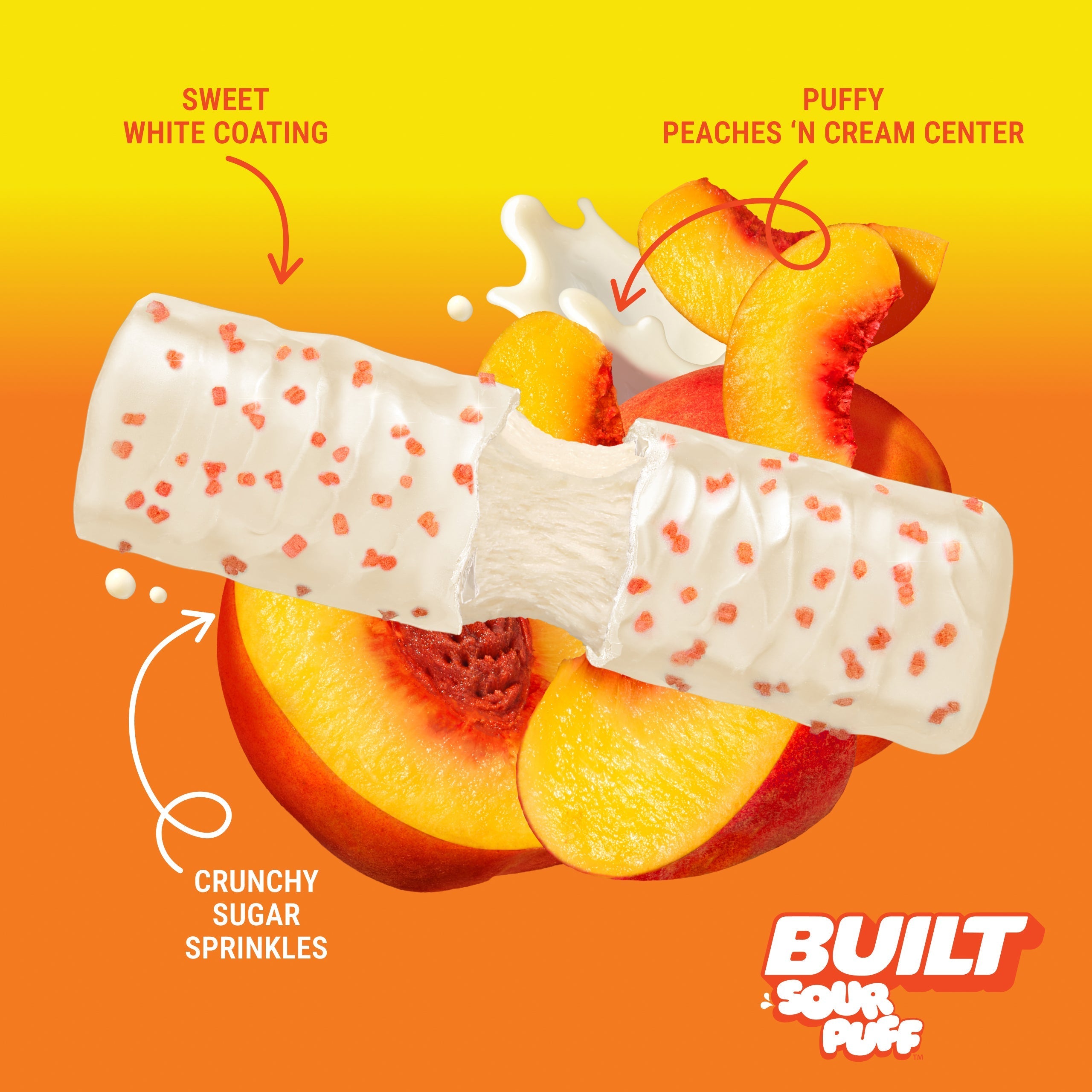 Sweet Peach Punch Sour Puff 4ct J7