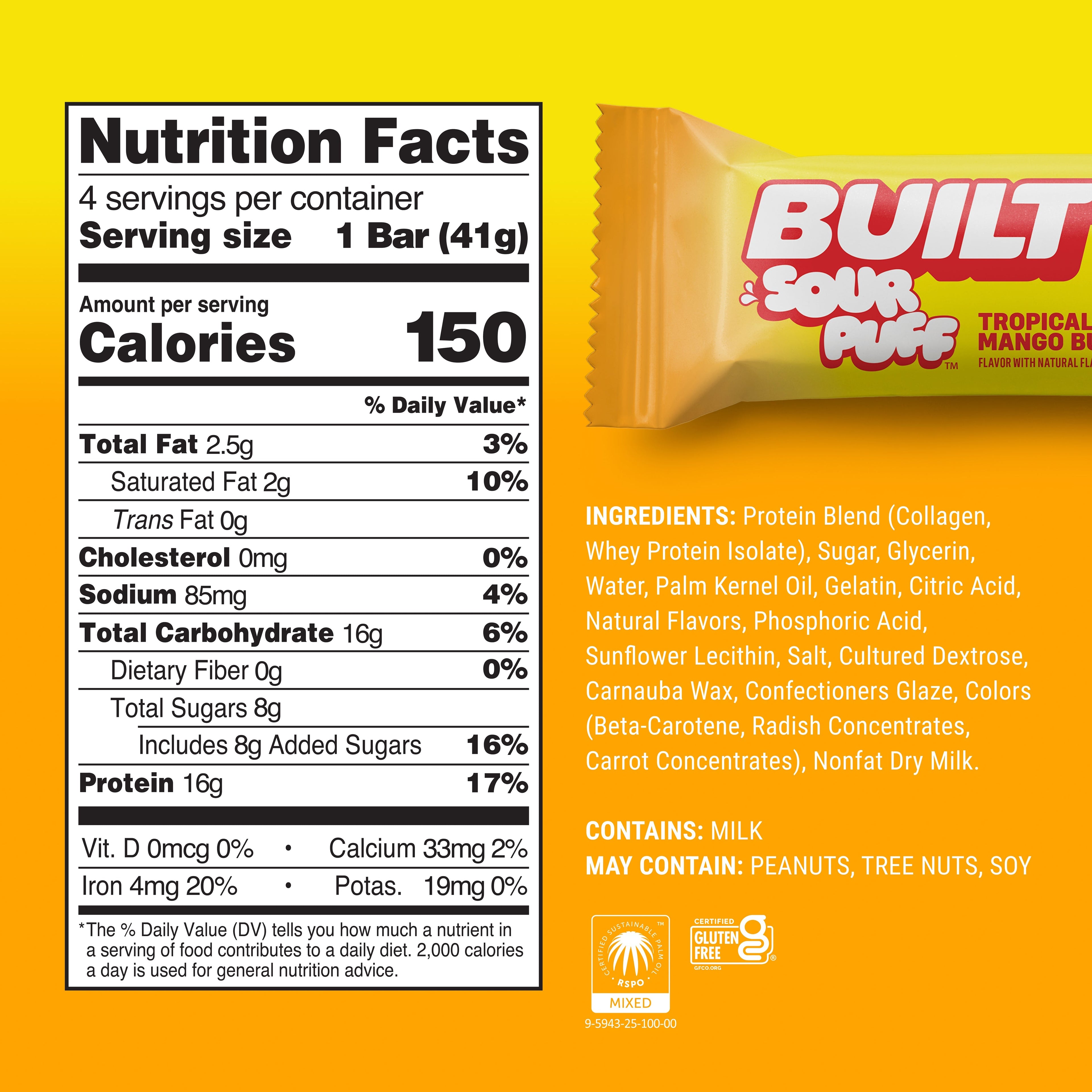 Tropical Mango Burst Sour Puff 4ct G0